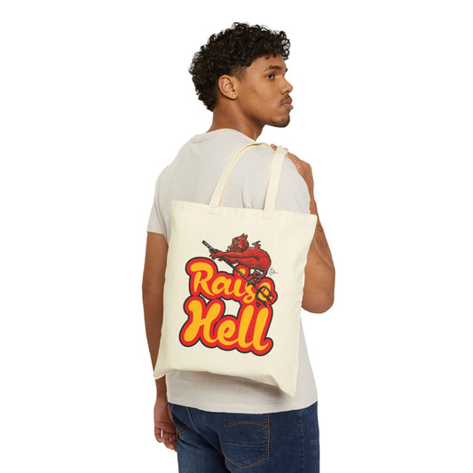 Raise Hell/Toe Touch Diablito Double Sided Canvas Tote Bag