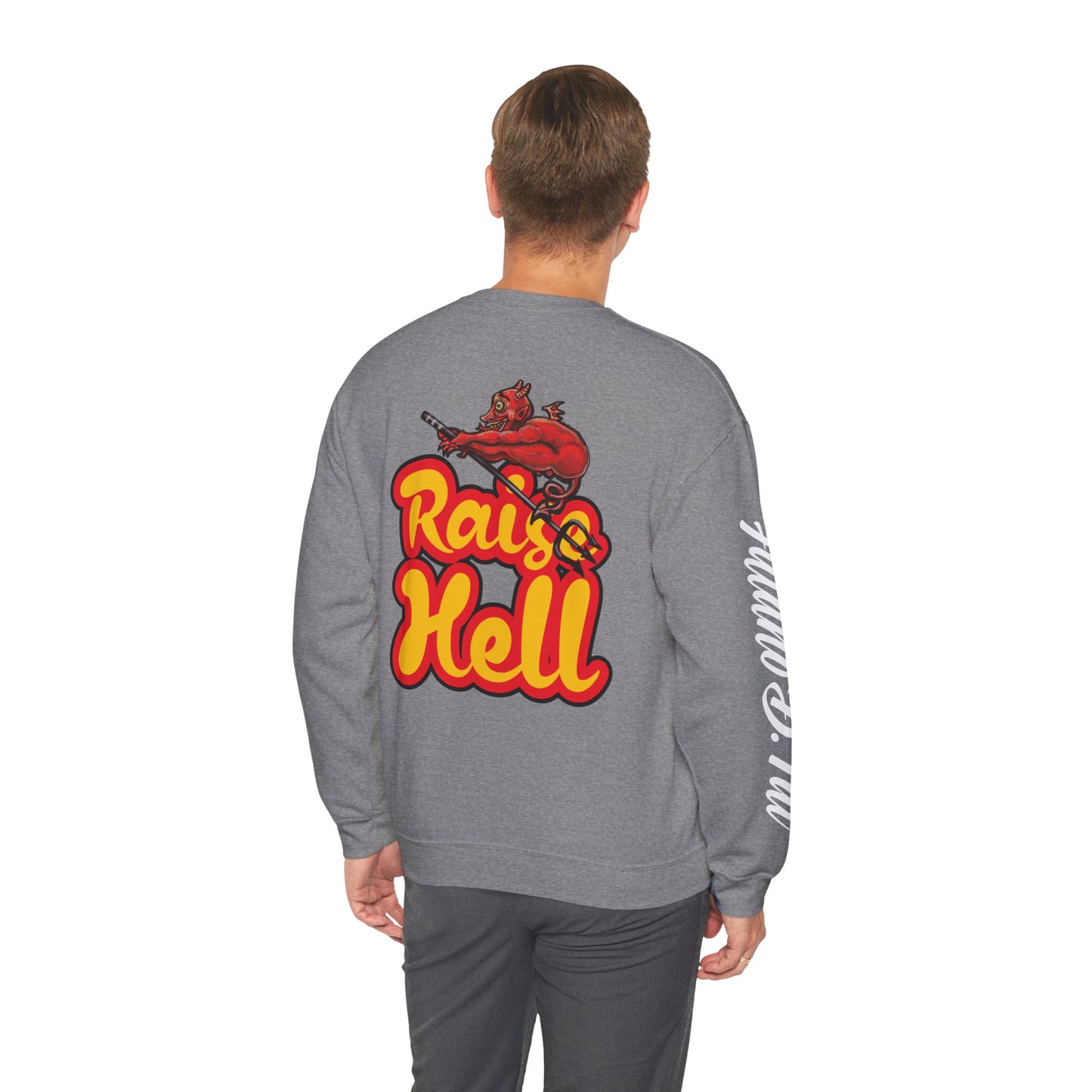 Double sided, Raise Hell/Toe Touch Diablito Unisex Sweatshirt