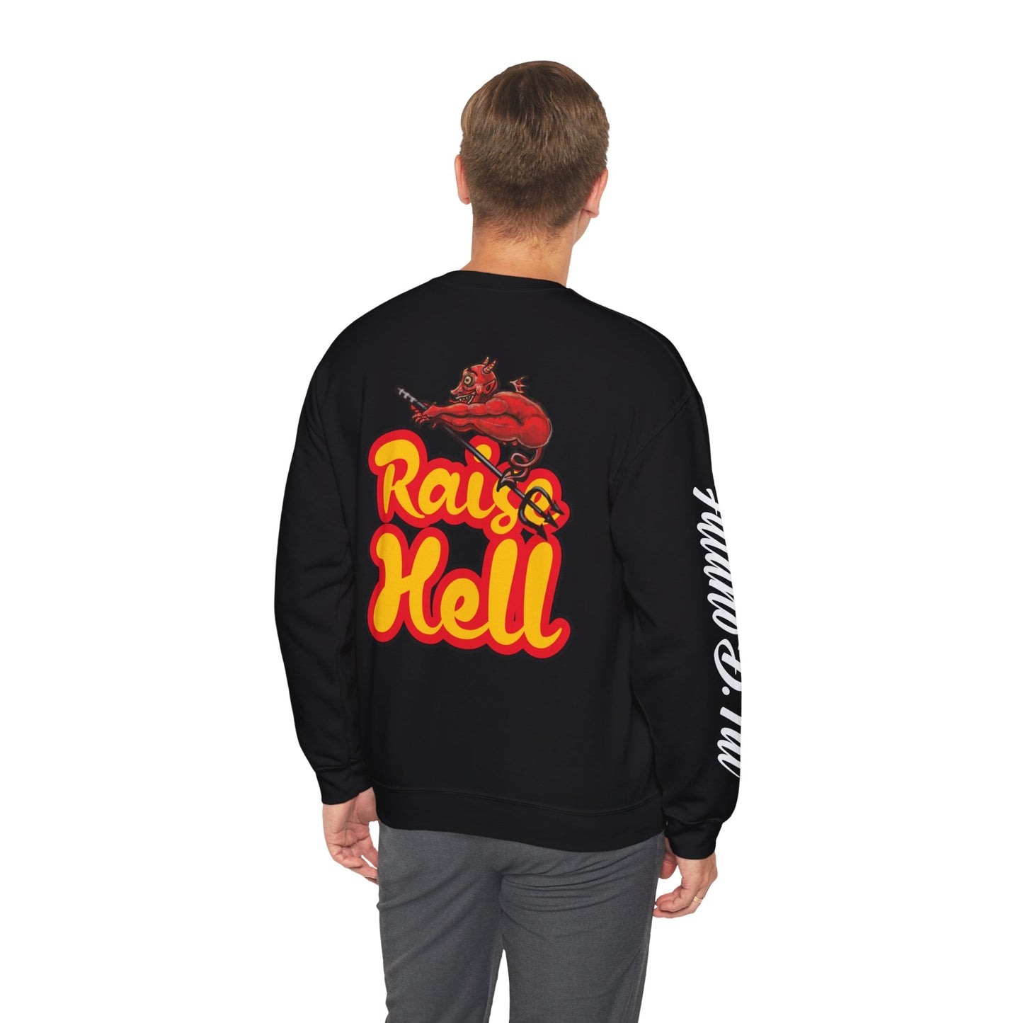 Double sided, Raise Hell/Toe Touch Diablito Unisex Sweatshirt
