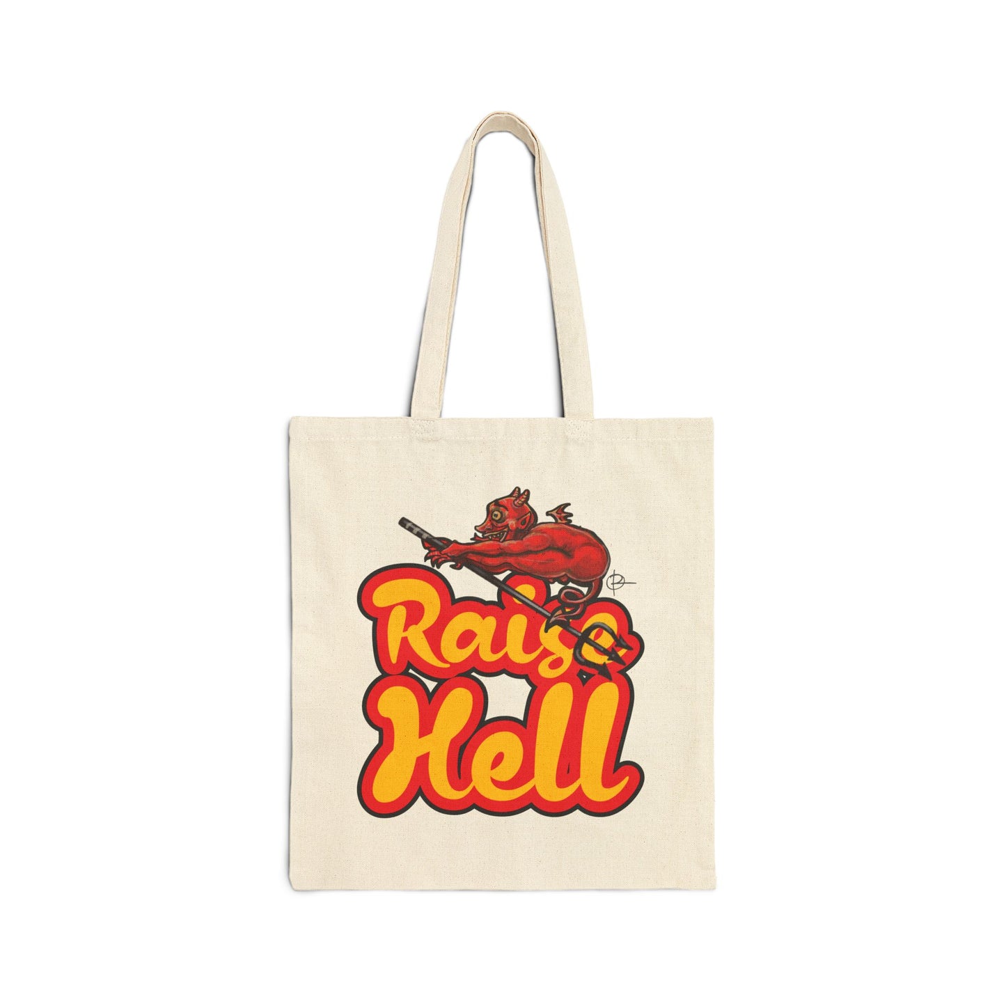 Raise Hell/Toe Touch Diablito Double Sided Canvas Tote Bag